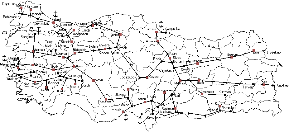 TCDD Devlet Demiryollar� Haritas�