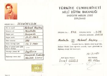 End�stri Meslek Lisesi Diplomas�