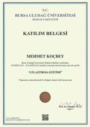 Uzla�t�rmac� Kat�l�m Belgesi